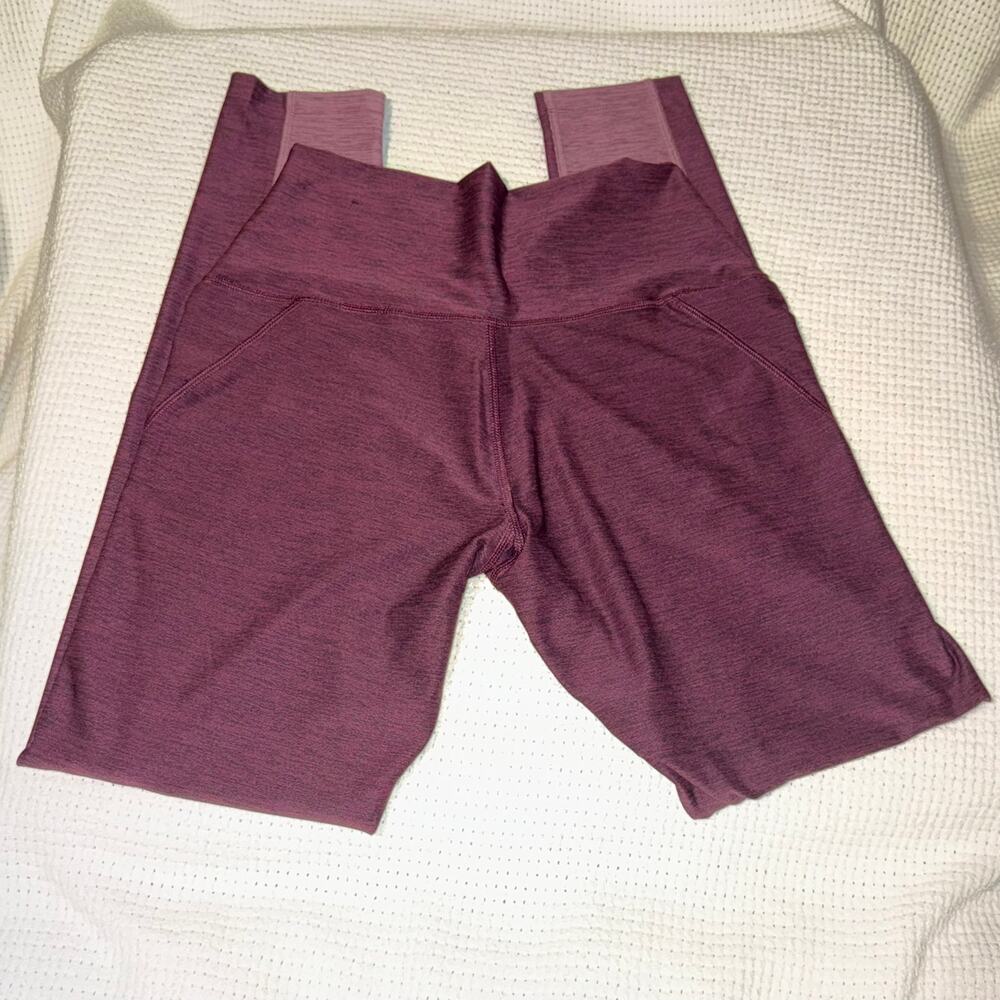 PINK ULTIMATE MJ170 Colorblock Leggings Burgundy/Mauve Medium | Perf - Picture 4 of 6